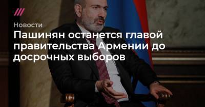 Гагик Царукян - Пашинян останется главой правительства Армении до досрочных выборов - tvrain.ru
