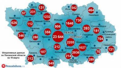 География новых случаев COVID-19 в области оказалась широкой - penzainform.ru - Ульяновская - Пензенская обл. - Пенза