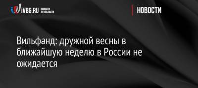 Роман Вильфанд - Вильфанд: дружной весны в ближайшую неделю в России не ожидается - ivbg.ru