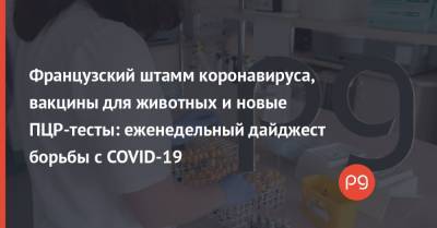 Французский штамм коронавируса, вакцины для животных и новые ПЦР-тесты: еженедельный дайджест борьбы с COVID-19 - thepage.ua - США