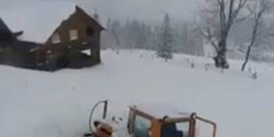 Высокогорье Карпат замело снегом, засыпаны проезды к селам — видео - nv.ua - район Верховинский