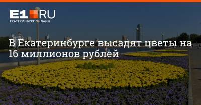 Артем Устюжанин - В Екатеринбурге высадят цветы на 16 миллионов рублей - e1.ru - Екатеринбург