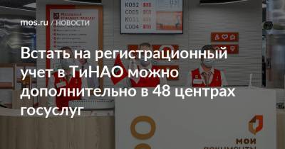 Встать на регистрационный учет в ТиНАО можно дополнительно в 48 центрах госуслуг - mos.ru - Москва