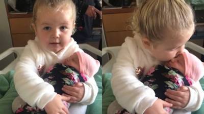 Я не отпущу тебя больше, – трогательное видео первой встречи 3-летней девочки с сестренкой - 24tv.ua