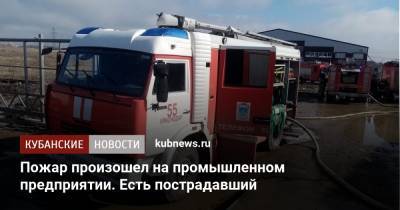 Пожар произошел на промышленном предприятии. Есть пострадавший - kubnews.ru - Анапа - Краснодарский край - Краснодар