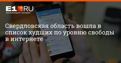 Артем Устюжанин - Свердловская область вошла в список худших по уровню свободы в интернете - e1.ru - Екатеринбург - Свердловская обл.
