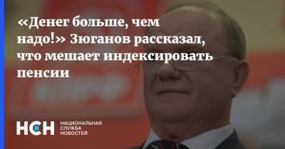 Геннадий Зюганов - Валентина Матвиенко - «Денег больше, чем надо!» Зюганов рассказал, что мешает индексировать пенсии - nsn.fm