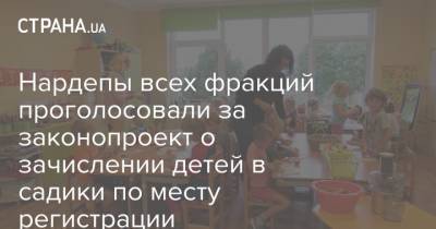 Нардепы всех фракций проголосовали за законопроект о зачислении детей в садики по месту регистрации - strana.ua
