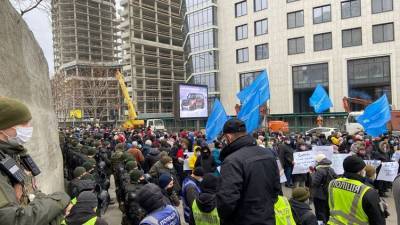 Олег Волошин - Ренат Кузьмин - Илья Кива - В Киеве прошла акция против закрытия оппозиционных телеканалов - news-front.info - Украина - Киев