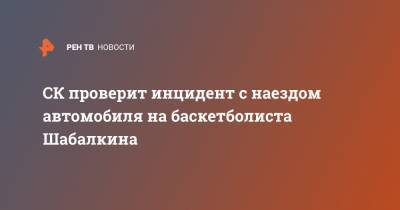 Юлия Иванова - СК проверит инцидент с наездом автомобиля на баскетболиста Шабалкина - ren.tv - Москва - Гсуск