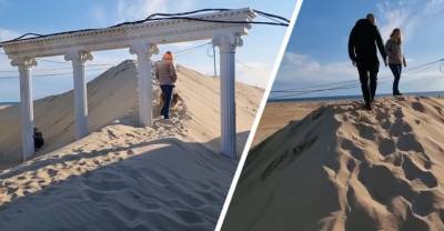 Главный детский курорт на море занесло песком: теперь дюны прямо на улицах. ВИДЕО - reendex.ru - Анапа
