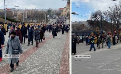 Геннадий Кернес - В Харькове тысячи верующих УПЦ МП вышли на крестный ход, несмотря на карантин: видео - 24tv.ua - Крым - Харьков - Новости