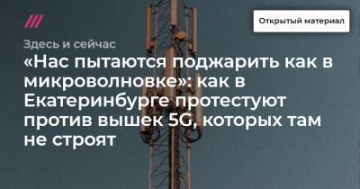 «Нас пытаются поджарить как в микроволновке»: как в Екатеринбурге протестуют против вышек 5G, которых там не строят - tvrain.ru - Екатеринбург