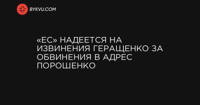 Петр Порошенко - «ЕС» надеется на извинения Геращенко за обвинения в адрес Порошенко - bykvu.com