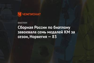 Александр Логинов - Сборная России по биатлону завоевала семь медалей КМ за сезон, Норвегия — 83 - championat.com - Австрия - Норвегия - Швеция