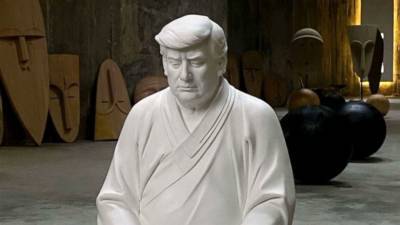 В Китае художник создал статуэтку Трампа в образе Будды: фото - bykvu.com
