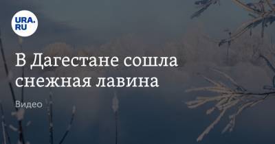 В Дагестане сошла снежная лавина. Видео - ura.news - респ. Дагестан - респ. Карачаево-Черкесия - Норильск