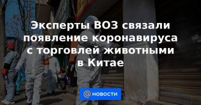 Эксперты ВОЗ связали появление коронавируса с торговлей животными в Китае - news.mail.ru - Ухань