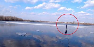 В Киеве рыбак спас с помощью спиннинга мальчика, застрявшего на отколовшейся льдине — видео - nv.ua - Киев