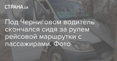 Под Черниговом водитель скончался сидя за рулем рейсовой маршрутки с пассажирами. Фото - strana.ua - Черниговская обл.