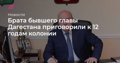 Брата бывшего главы Дагестана приговорили к 12 годам колонии - tvrain.ru - респ. Дагестан