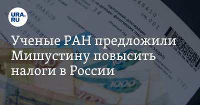 Ученые РАН предложили Мишустину повысить налоги в России - ura.news