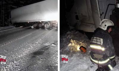 Автомобиль врезался в сложившуюся фуру под Петрозаводском - gubdaily.ru - Санкт-Петербург - Мурманск - Петрозаводск