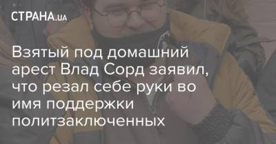 Взятый под домашний арест Влад Сорд заявил, что резал себе руки во имя поддержки политзаключенных - strana.ua