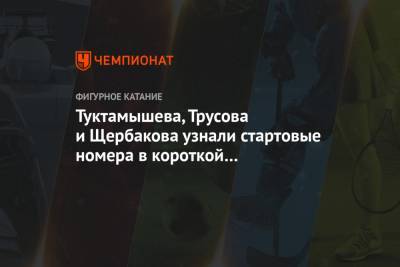 Елизавета Туктамышева - Анна Щербакова - Александра Трусова - Михаил Коляда - Евгений Семененко - Туктамышева, Трусова и Щербакова узнали стартовые номера в короткой программе на ЧМ - championat.com