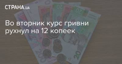 Во вторник курс гривни рухнул на 12 копеек - strana.ua