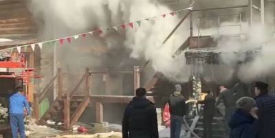 Пожар в Измайловском кремле изначально тушили гастарбайтеры - видео - ТЕЛЕГРАФ - telegraf.com.ua - Москва
