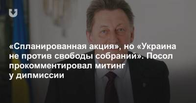 «Спланированная акция», но «Украина не против свободы собраний». Посол прокомментировал митинг у дипмиссии - news.tut.by