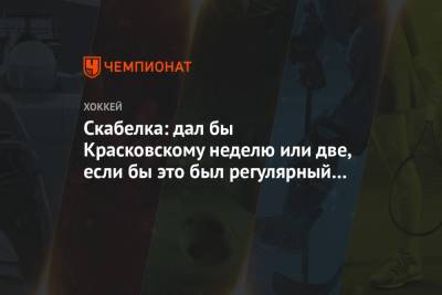 Андрей Скабелка - Скабелка: дал бы Красковскому неделю или две, если бы это был регулярный чемпионат - championat.com