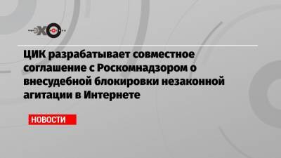 Элла Памфилова - ЦИК разрабатывает совместное соглашение с Роскомнадзором о внесудебной блокировки незаконной агитации в Интернете - echo.msk.ru