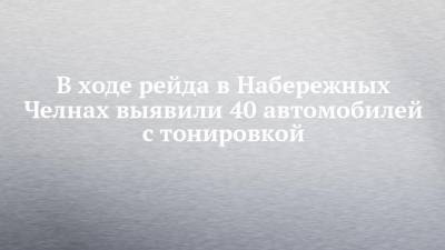 В ходе рейда в Набережных Челнах выявили 40 автомобилей с тонировкой - chelny-izvest.ru - Набережные Челны