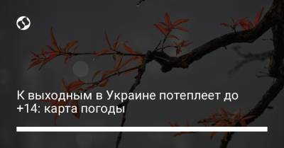 К выходным в Украине потеплеет до +14: карта погоды - liga.net - Киев - Кировоградская обл. - Черкасская обл. - Одесская обл. - Закарпатская обл. - Полтавская обл.