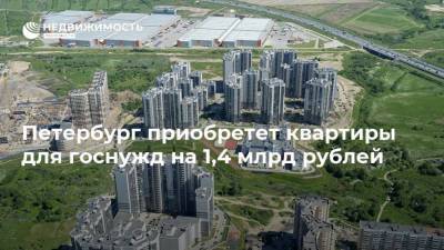 Петербург приобретет квартиры для госнужд на 1,4 млрд рублей - realty.ria.ru - Москва - Санкт-Петербург