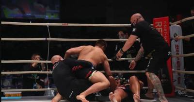 Хватило 6 секунд: в Японии сумоист жестоко нокаутировал соперника на турнире ММА (видео) - tsn.ua - Япония