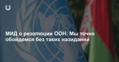 Анатолий Глаз - МИД о резолюции ООН: Мы точно обойдемся без таких назиданий - news.tut.by