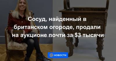 Сосуд, найденный в британском огороде, продали на аукционе почти за $3 тысячи - news.mail.ru