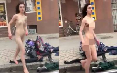 "Миллионерам можно все": в Мукачево голая девушка легла на дорогу – видео 18+ - 24tv.ua - Новости