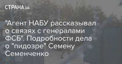 Семен Семенченко - Евгений Шевченко - "Агент НАБУ рассказывал о связях с генералами ФСБ". Подробности дела о "пидозре" Семену Семенченко - strana.ua - Украина - Киевская обл.