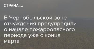 В Чернобыльской зоне отчуждения предупредили о начале пожароопасного периода уже с конца марта - strana.ua