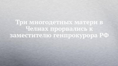 Три многодетных матери в Челнах прорвались к заместителю генпрокурора РФ - chelny-izvest.ru