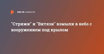 "Стрижи" и "Витязи" взмыли в небо с вооружением под крылом - ren.tv - Россия