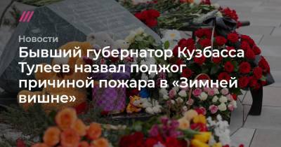Бывший губернатор Кузбасса Тулеев назвал поджог причиной пожара в «Зимней вишне» - tvrain.ru
