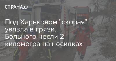 Под Харьковом "скорая" увязла в грязи. Больного несли 2 километра на носилках - strana.ua - Киев - Харьков - Житомирская обл.