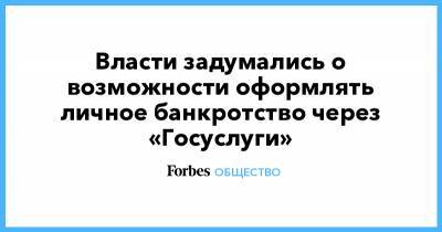 Власти задумались о возможности оформлять личное банкротство через «Госуслуги» - forbes.ru - Россия