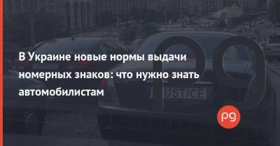 В Украине новые нормы выдачи номерных знаков: что нужно знать автомобилистам - thepage.ua