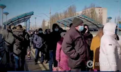 Виталий Кличко - В видео показали 100-метровую очередь на трамвай в Киеве - news.bigmir.net - Киев - Виталий Кличко